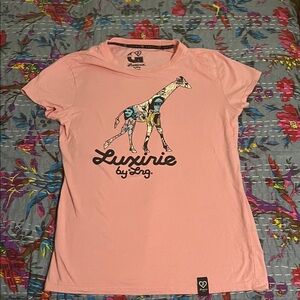 Luxirie by LRG Pink Graphic Women's Top